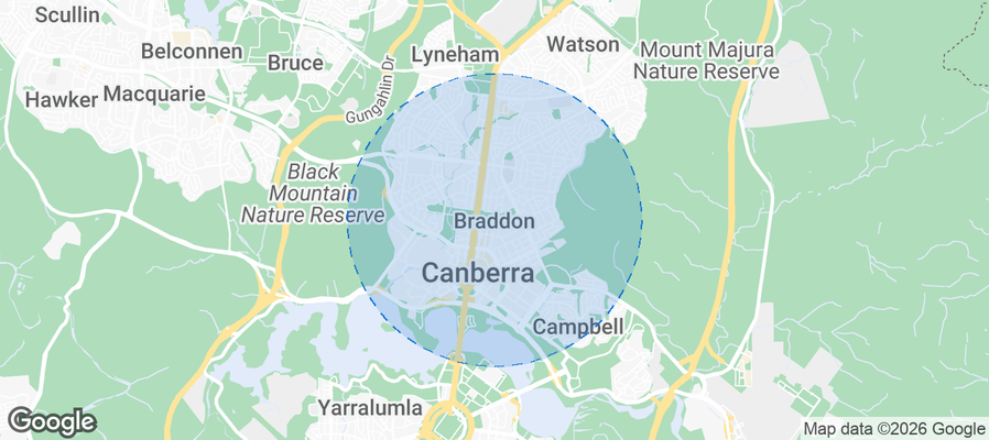 Braddon Airbnb map